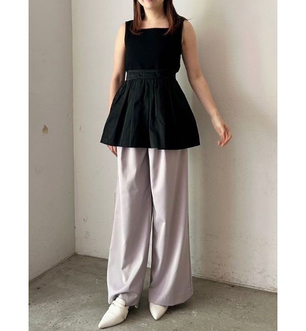 CALNAMUR「BACK RIBBON PEPLUM TOPS/バックリボンペプラムトップス」|Tシャツ・カットソー|