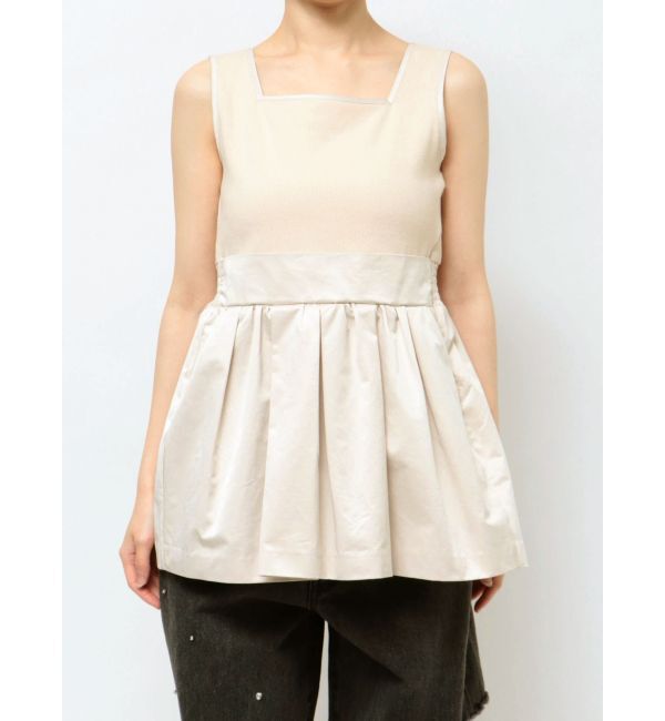 CALNAMUR「BACK RIBBON PEPLUM TOPS/バックリボンペプラムトップス」|Tシャツ・カットソー|