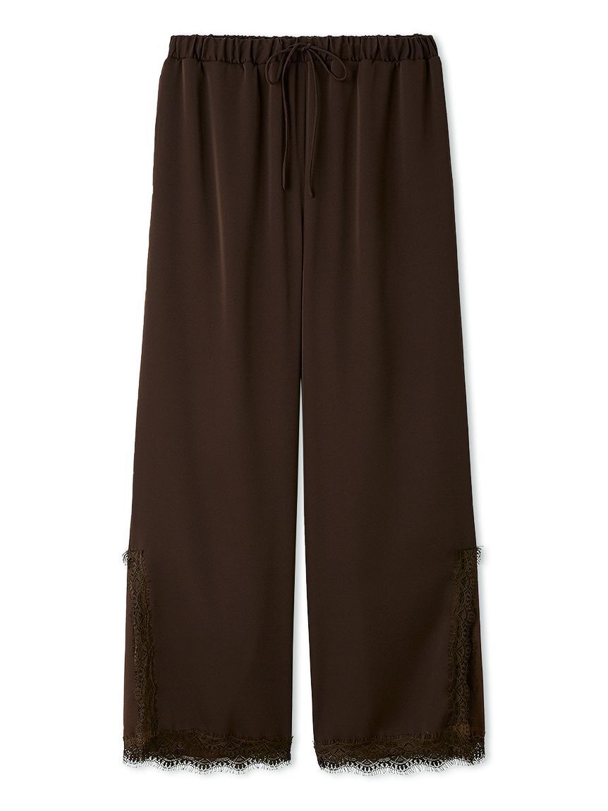 SNIDEL HOME「サテンレースロングパンツ」|ルームウェア|BRW