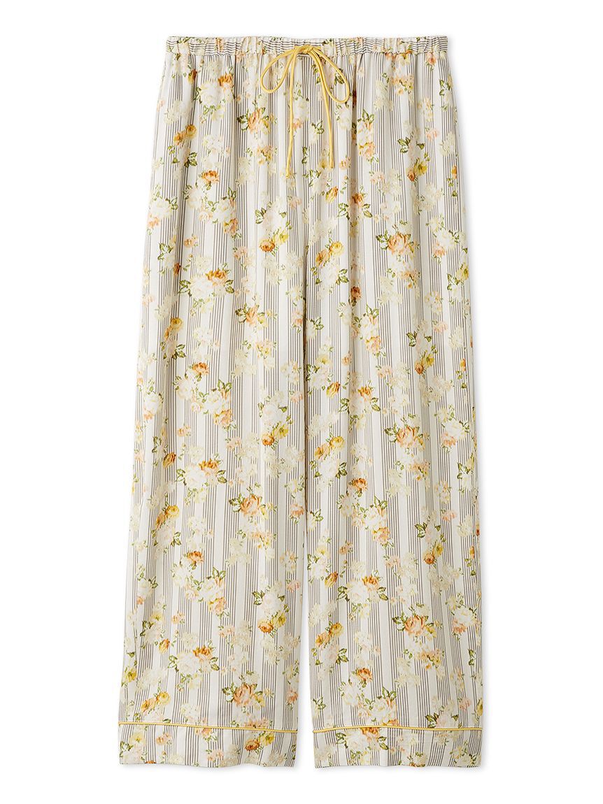 SNIDEL HOME「【接触冷感】ストライプフラワーロングパンツ」|ルームウェア|