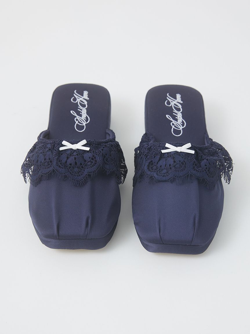 SNIDEL HOME「サテンレースルームシューズ」|ルームシューズ|