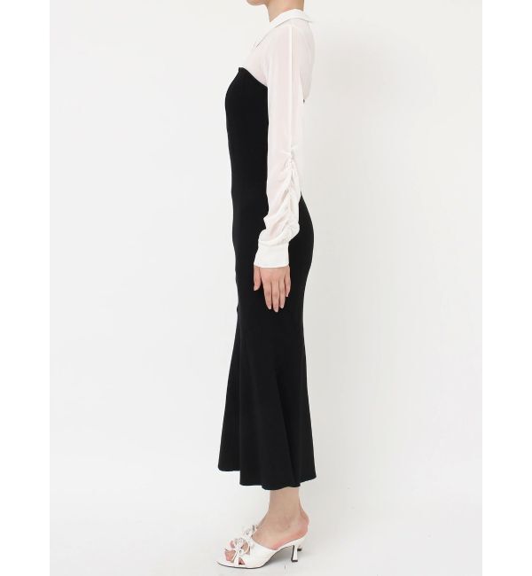 RESEXXY「シャツドッキングニットワンピース」|ワンピース|