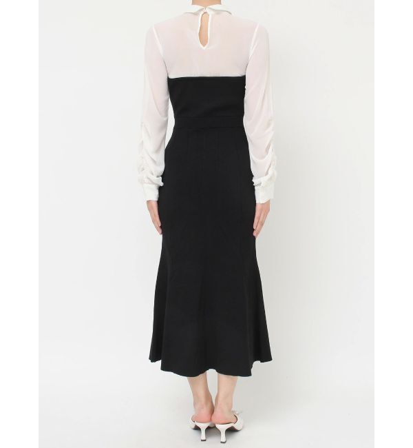 RESEXXY「シャツドッキングニットワンピース」|ワンピース|