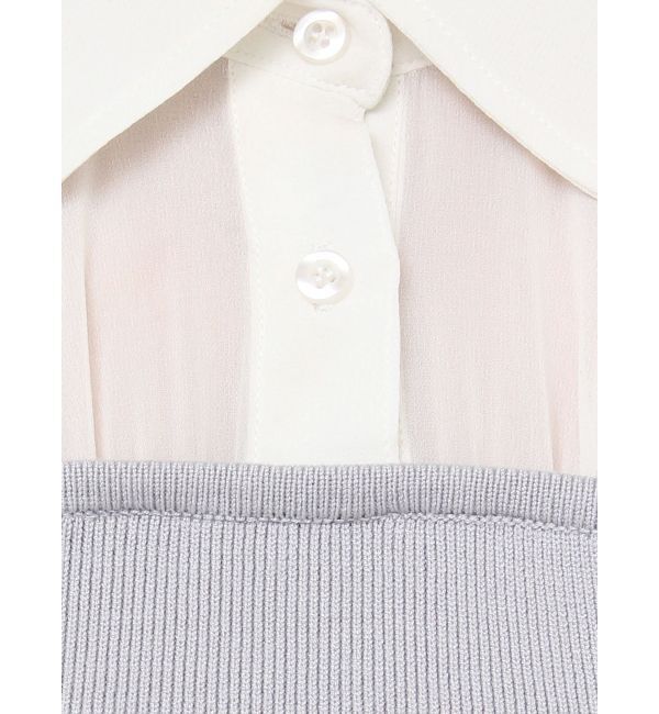 RESEXXY「シャツドッキングニットワンピース」|ワンピース|