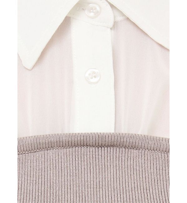 RESEXXY「シャツドッキングニットワンピース」|ワンピース|