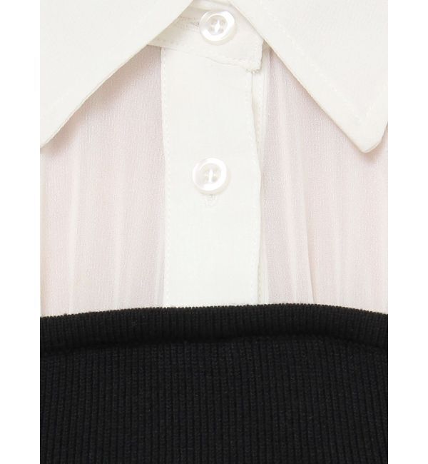 RESEXXY「シャツドッキングニットワンピース」|ワンピース|