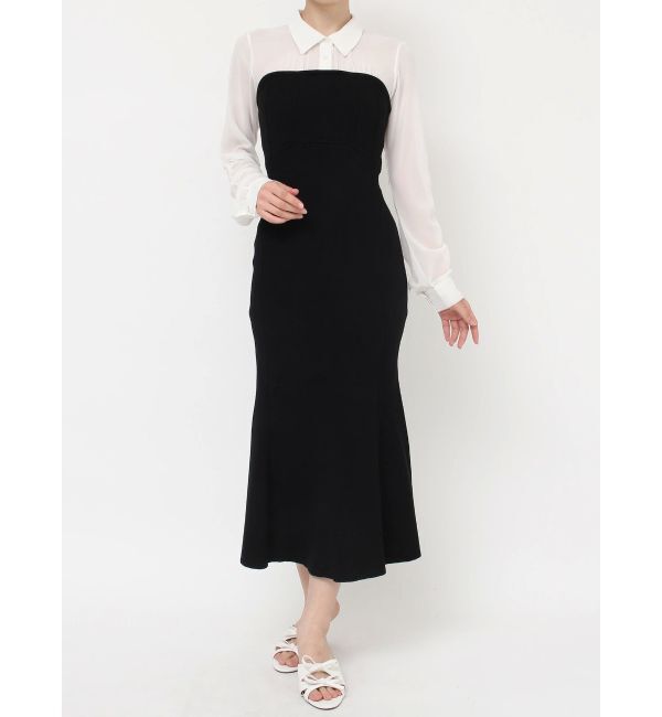 RESEXXY「シャツドッキングニットワンピース」|ワンピース|