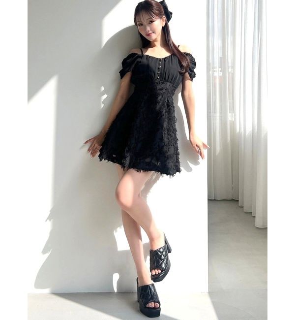 RESEXXY「ジャガードドッキングミニフレアワンピース」|ワンピース|