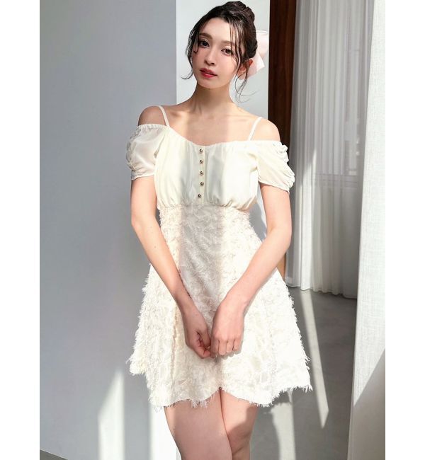 RESEXXY「ジャガードドッキングミニフレアワンピース」|ワンピース|