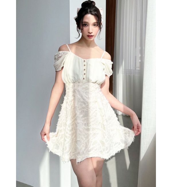 RESEXXY「ジャガードドッキングミニフレアワンピース」|ワンピース|