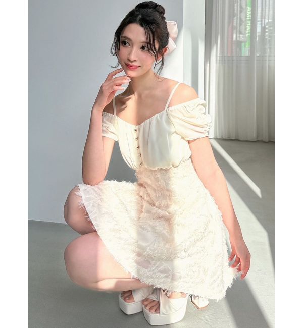 RESEXXY「ジャガードドッキングミニフレアワンピース」|ワンピース|