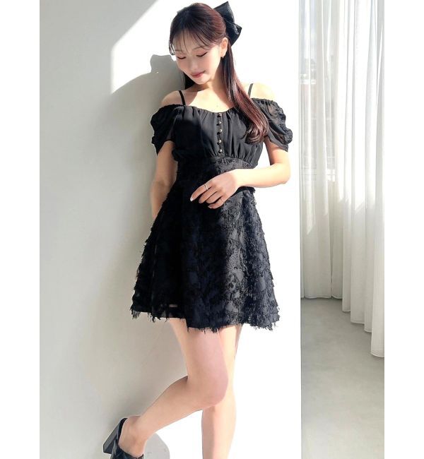 RESEXXY「ジャガードドッキングミニフレアワンピース」|ワンピース|