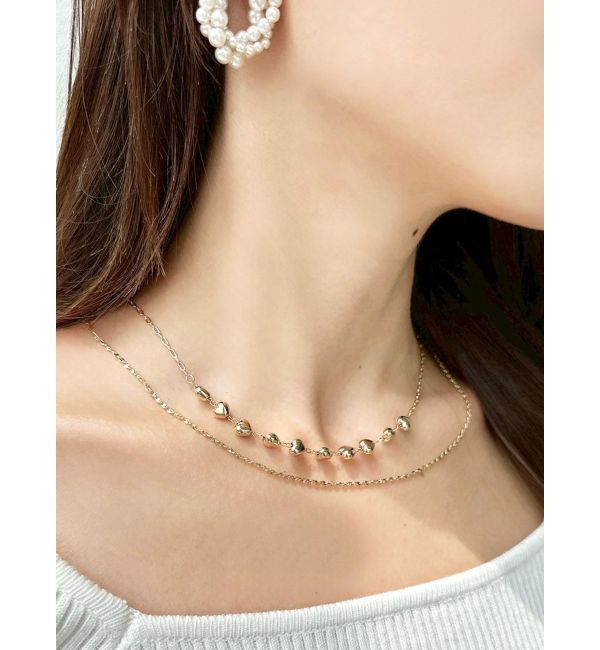 RESEXXY「ハートストーンチェーンネックレス」|ネックレス|