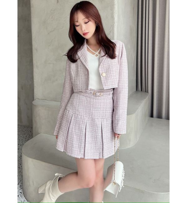 RESEXXY「ツイードクロップドジャケット【セットアップ着用可能】」|その他|