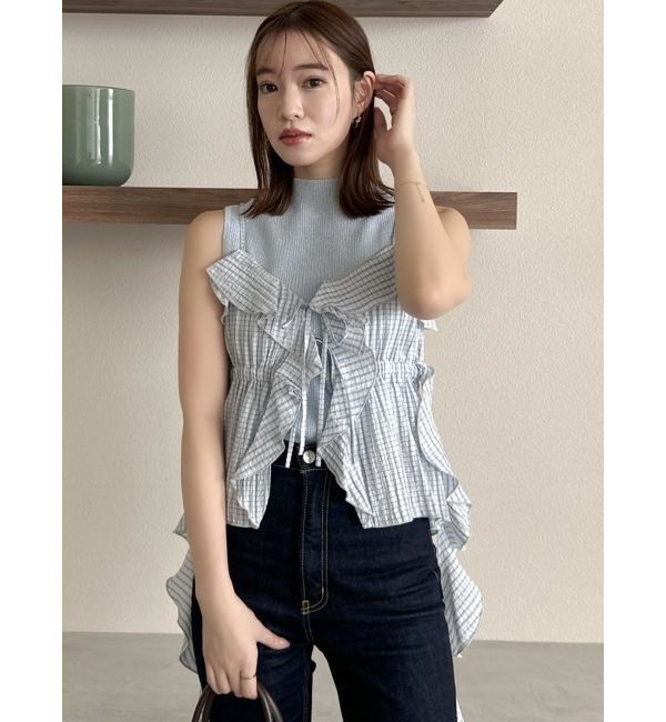 dazzlin「2WAYフルイドペプラムビスチェ」|キャミソール|