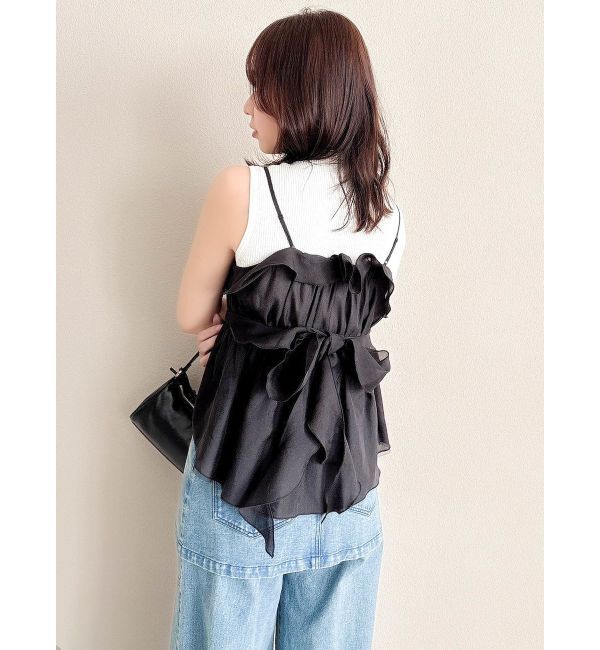 dazzlin「2WAYフルイドペプラムビスチェ」|キャミソール|