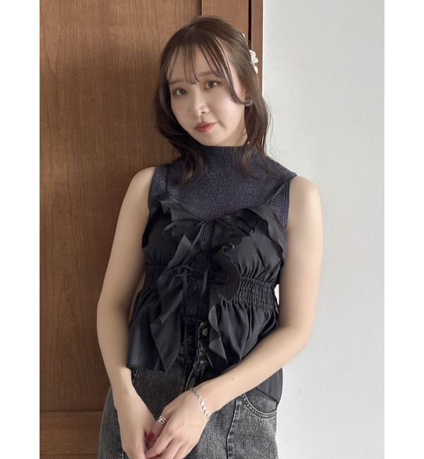 dazzlin「2WAYフルイドペプラムビスチェ」|キャミソール|