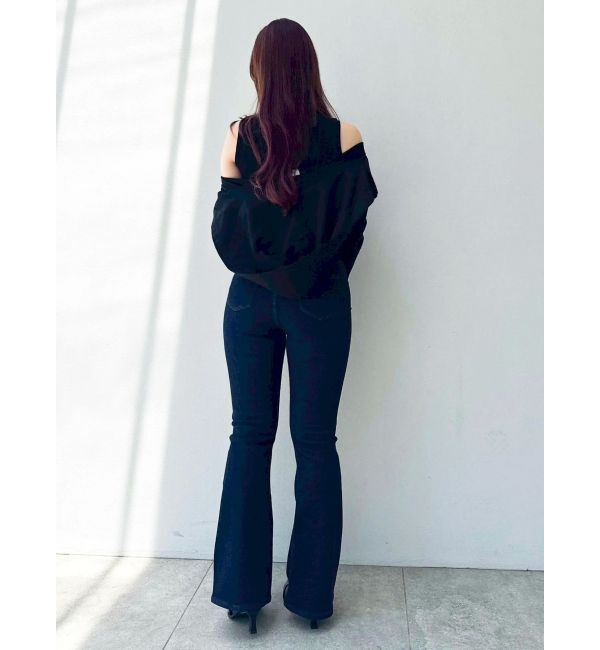 dazzlin「【吉田朱里】メイクアップフレアデニムパンツ」|デニム|