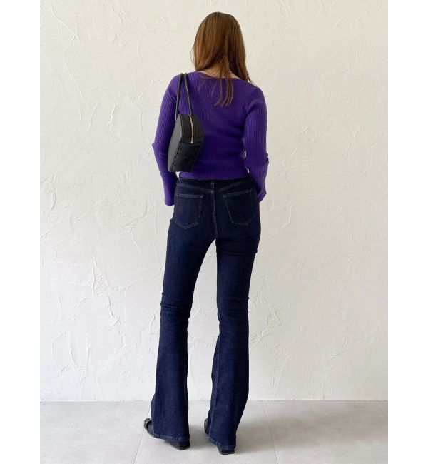 dazzlin「【吉田朱里】メイクアップフレアデニムパンツ」|デニム|