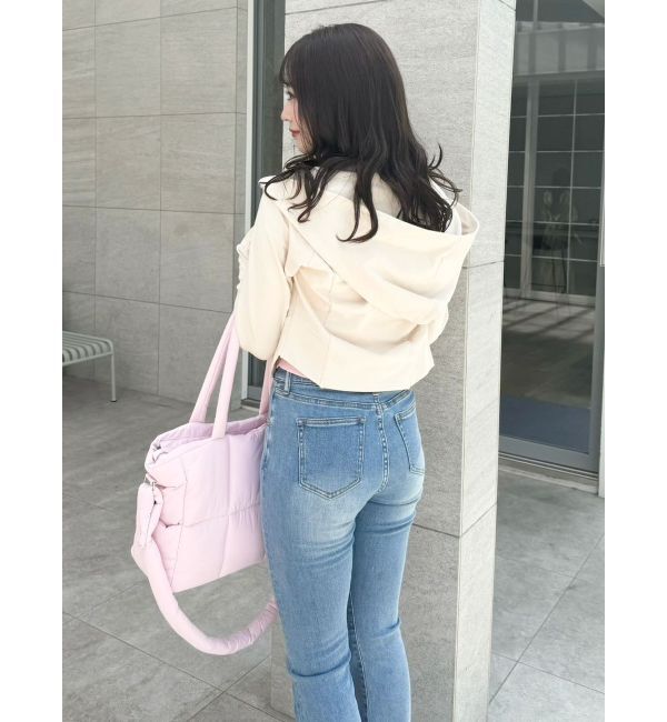 dazzlin「【吉田朱里】メイクアップフレアデニムパンツ」|デニム|