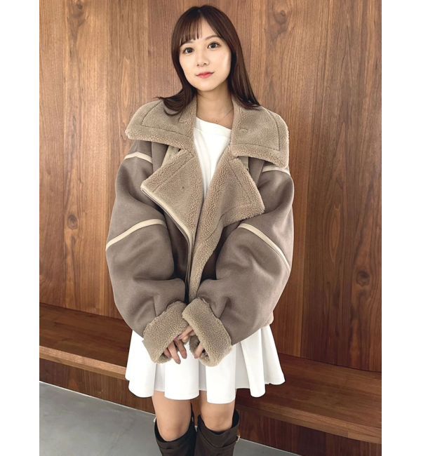 dazzlin「ビッグカラームートンブルゾン」|ブルゾン・スタジャン|