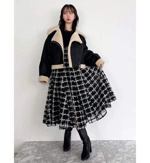 dazzlin「ビッグカラームートンブルゾン」|ブルゾン・スタジャン|