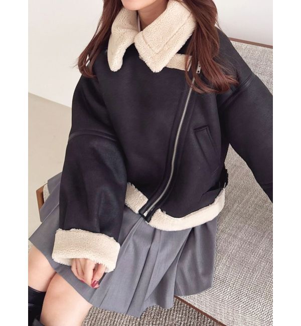 dazzlin「ビッグカラームートンブルゾン」|ブルゾン・スタジャン|