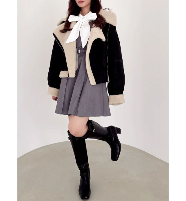 dazzlin「ビッグカラームートンブルゾン」|ブルゾン・スタジャン|