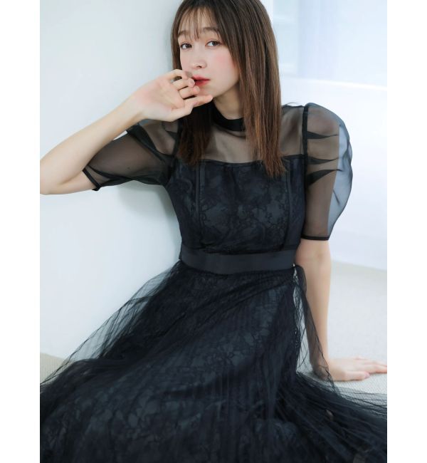 dazzlin「【藤井サチコラボ】チュールレイヤードレースドレス」|ドレス|