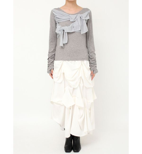 dazzlin「ラッピングリボンディティールカットソー」|Tシャツ・カットソー|