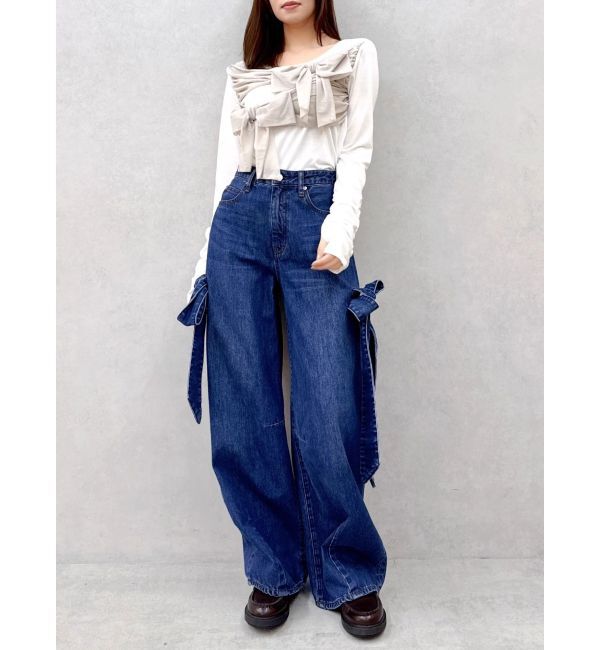 dazzlin「ラッピングリボンディティールカットソー」|Tシャツ・カットソー|