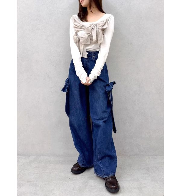 dazzlin「ラッピングリボンディティールカットソー」|Tシャツ・カットソー|