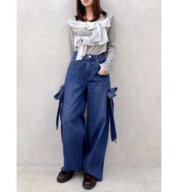 dazzlin「ラッピングリボンディティールカットソー」|Tシャツ・カットソー|