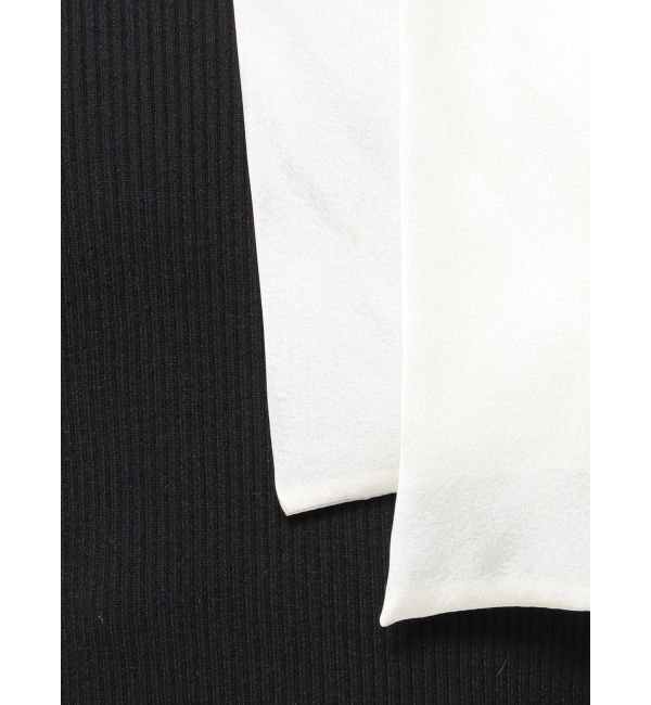 MERCURYDUO「異素材リボンカットアウトニット」|ニット・セーター|