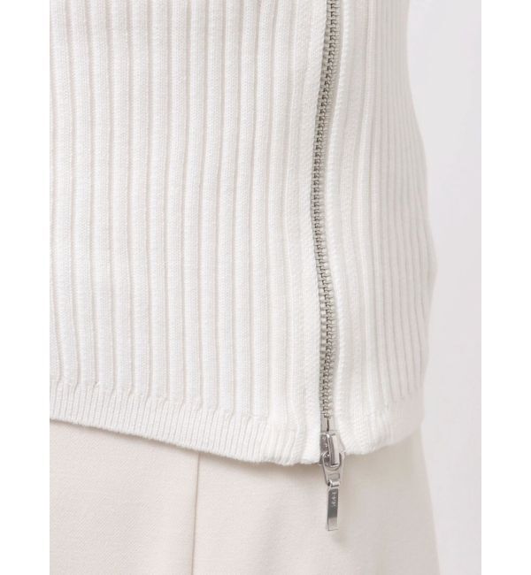 MERCURYDUO「【WEB限定カラーあり】ハイツイストアシメZIPニット」|ニット・セーター|