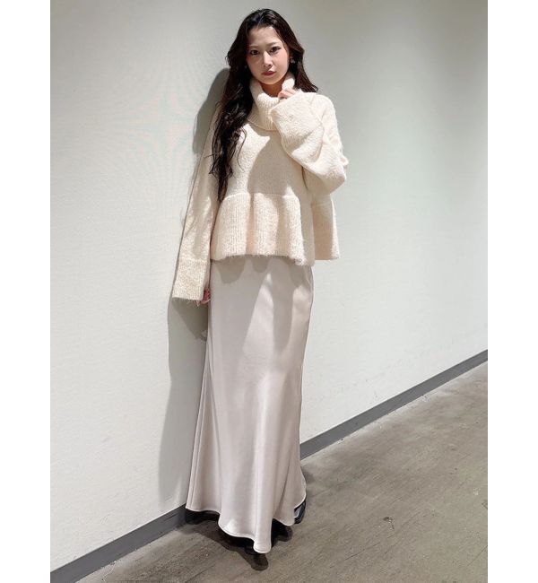 MERCURYDUO「【WEB限定カラーあり】オフタートルペプラムニット」|ニット・セーター|