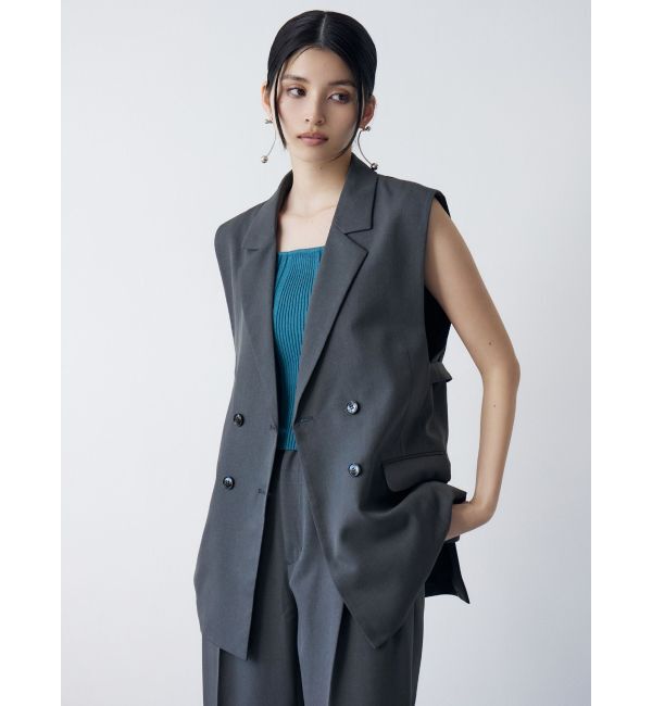 MURUA「バックベルトテーラードジレ【セットアップ着用可】」|ベスト・ジレ|