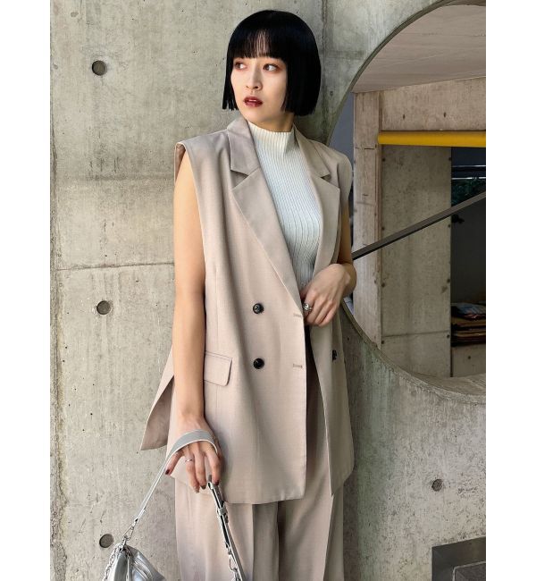 MURUA「バックベルトテーラードジレ【セットアップ着用可】」|ベスト・ジレ|