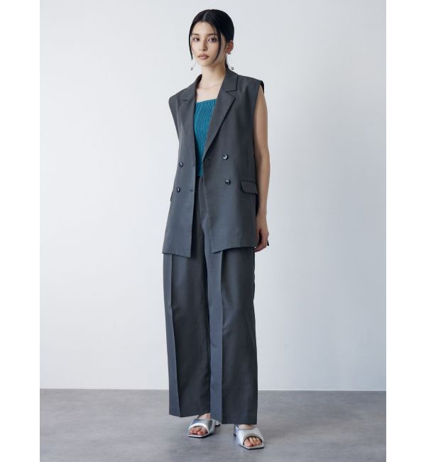MURUA「バックベルトテーラードジレ【セットアップ着用可】」|ベスト・ジレ|