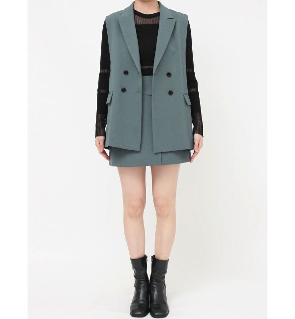 MURUA「バックベルトテーラードジレ【セットアップ着用可】」|ベスト・ジレ|