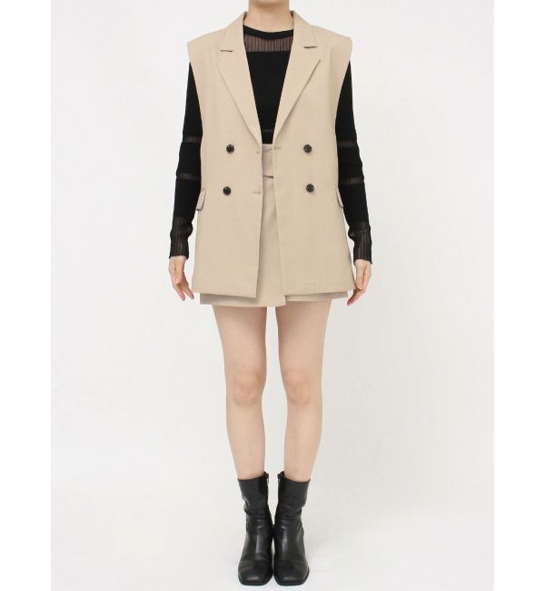 MURUA「バックベルトテーラードジレ【セットアップ着用可】」|ベスト・ジレ|