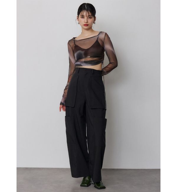 MURUA「ロゴプレートベロアキャミ」|キャミソール|