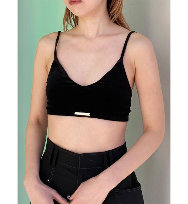 MURUA「ロゴプレートベロアキャミ」|キャミソール|