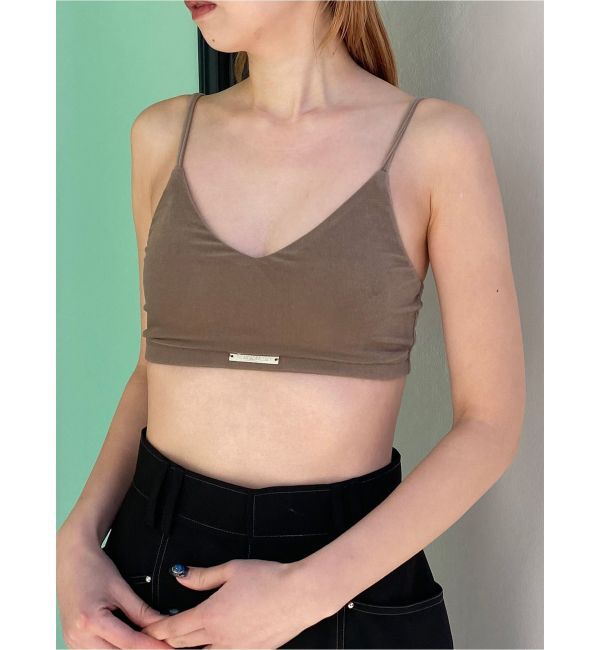 MURUA「ロゴプレートベロアキャミ」|キャミソール|