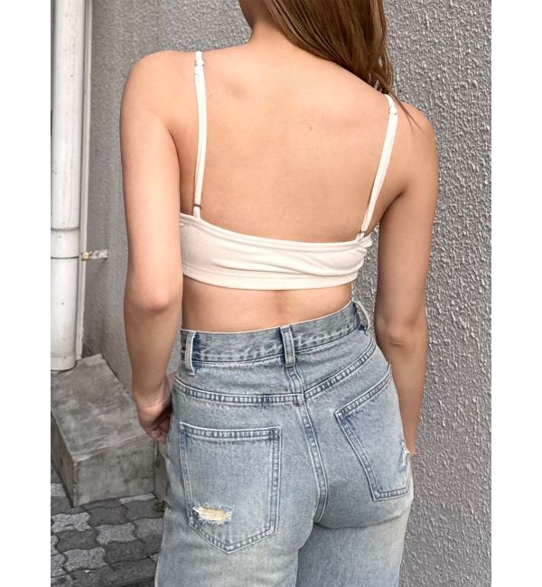 MURUA「ロゴプレートベロアキャミ」|キャミソール|