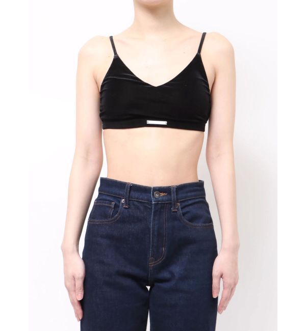 MURUA「ロゴプレートベロアキャミ」|キャミソール|