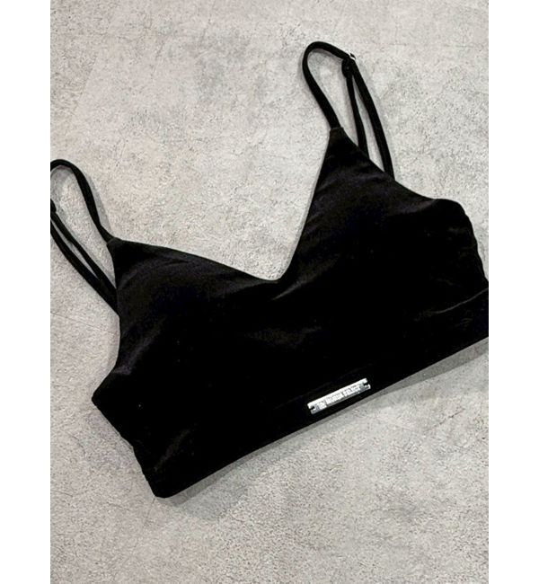 MURUA「ロゴプレートベロアキャミ」|キャミソール|ブラック