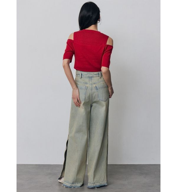 MURUA「サイドZIPスリットワイドデニム【セットアップ着用可】」|デニム|