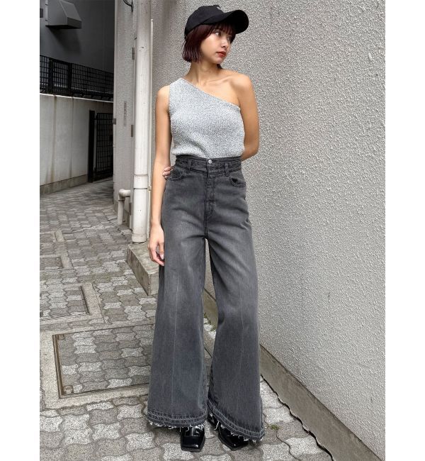 MURUA「サイドZIPスリットワイドデニム【セットアップ着用可】」|デニム|