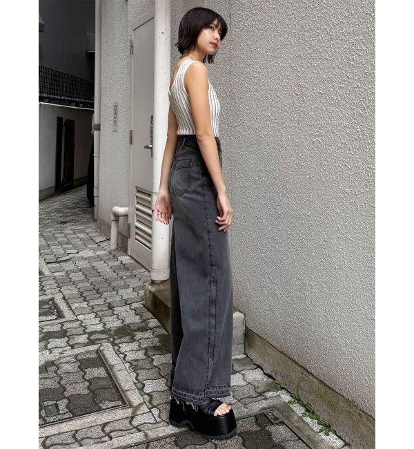 MURUA「サイドZIPスリットワイドデニム【セットアップ着用可】」|デニム|